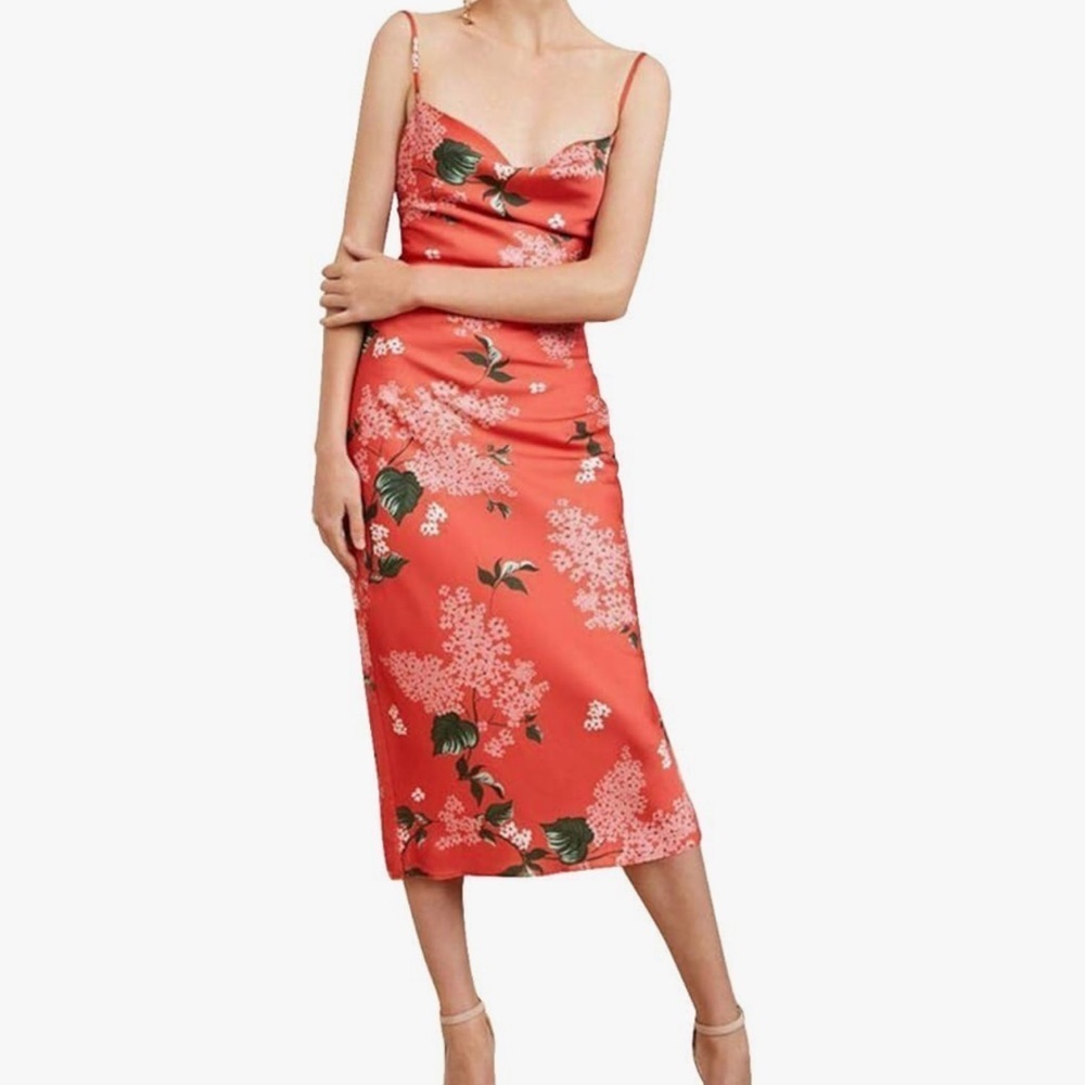 NWT xxxiticat Women's Sleeveless Spaghetti Strap Satin Dress
